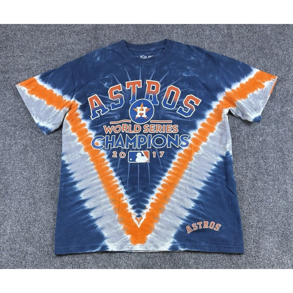 Houston Astros 2017 World Series Champions Tie Dye Short Sleeve T-Shirt M
